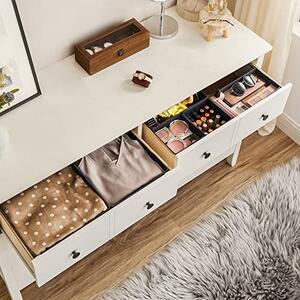 Set 6 organizatoare pentru sertare, Songmics, Gri, 28x28x13 cm