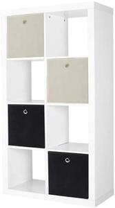 Set 6 cutii depozitare pliabile, Songmics, Negru, 30x30x30 cm