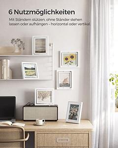 Set 2 rame foto, Songmics, Alb, 25.5×20.5 cm