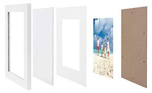 Set 2 rame foto, Songmics, Alb, 24.2x33x1.8 cm