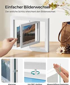 Set 2 rame foto, Songmics, Alb, 25.5×20.5 cm