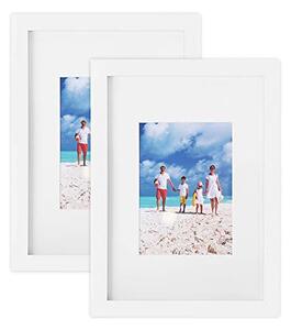Set 2 rame foto, Songmics, Alb, 24.2x33x1.8 cm