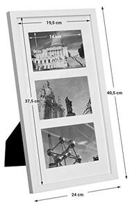 Rama foto, Songmics, Alb, 40.5x24.0x1.9 cm