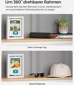 Set 2 rame foto, Songmics, Alb, 25.5×20.5 cm