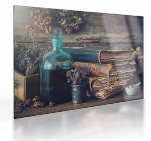 Tablou pe sticlă - Masa farmacistului (70x50 cm)