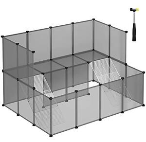 Tarc pentru animale de companie, Songmics, Gri, 143x108x93 cm