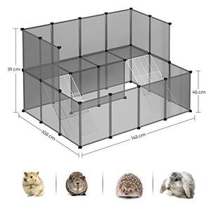 Tarc pentru animale de companie, Songmics, Gri, 143x108x93 cm