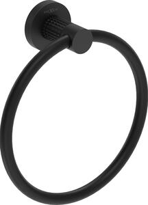 Mexen Triv, suport inelar pentru prosoape de perete, negru mat, 70A33031-70
