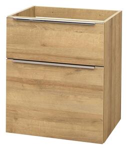 Mereo, Mereo Mailo, dulap baie 60 cm, stejar Riviera, mâner AL anodizat, MER-CN520SN