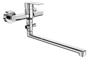 Mereo, Baterie de perete Mereo pentru apartament, Pego, 150 mm, cu braț plat 300 mm, fără accesorii, MER-CB60204P