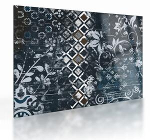Tablou pe sticlă - Decorațiuni flori (70x50 cm)