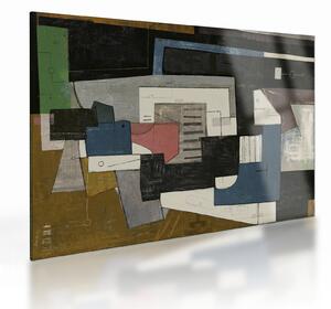 Tablou pe sticlă - Abstracție cubism (70x50 cm)