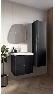 Cersanit Tirso, mobilier lavoar suspendat 994x447x572 mm + lavoar ceramic, negru mat, S801-588
