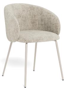 MAZZONI EXPORT CLARA Bej (țesătură Juto 4)/picioare bej-gri (cașmir) - SCAUN MODERN ADÂNC TAPIȚAT PENTRU SALON/LIVING/BIROU LOFT