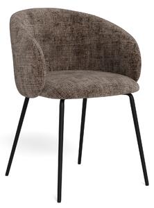 MAZZONI EXPORT CLARA Maro Stins (țesătură Juto 24)/picioare negre - SCAUN MODERN ADÂNC TAPIȚAT PENTRU SALON/LIVING/BIROU LOFT
