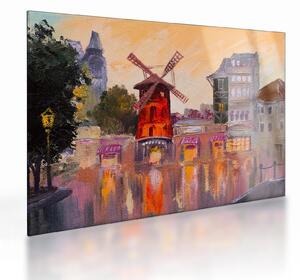 Tablou pe sticlă - Moulin rouge, Paris, Franța (70x50 cm)