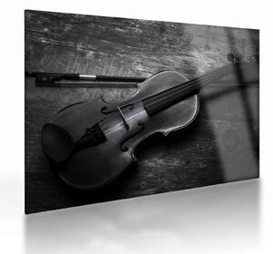 Tablou pe sticlă - Violete (70x50 cm)