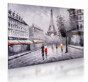Tablou pe sticlă - Pictură în ulei, Paris (70x50 cm)