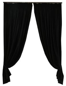 Set draperii Velaria soft negru, 2 200x245 cm