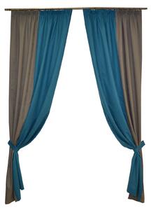 Set draperii Velaria turcoaz-gri, 2x140x260 cm