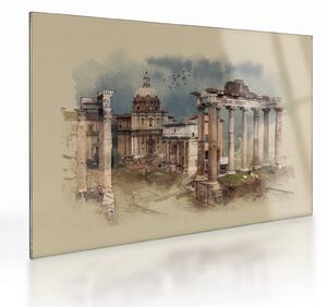 Tablou pe sticlă - Forumul Roman, Roma, Italia (70x50 cm)