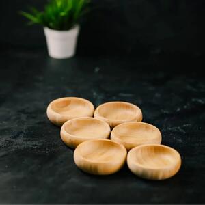 Set 6 Boluri din Lemn Natural