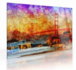 Tablou pe sticlă - Golden Gate, SanFrancisco, California (70x50 cm)
