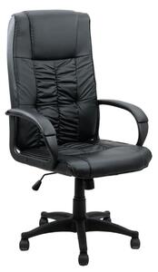 Scaun de birou URBAN, mecanism balans, piele ecologica, Negru