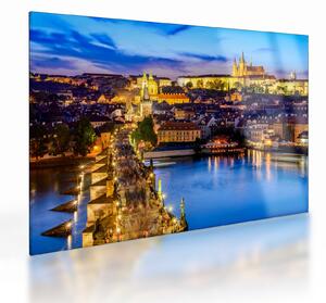 Tablou pe sticlă - Podul Carol, Praga, Republica Cehă (70x50 cm)