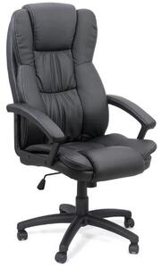 Scaun de birou EXECUTIVE, reglabil pe inaltime, piele ecologica, Negru