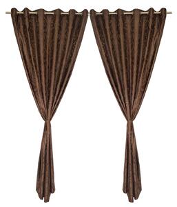Set draperii Velaria jacard wenge, 2 150x220 cm