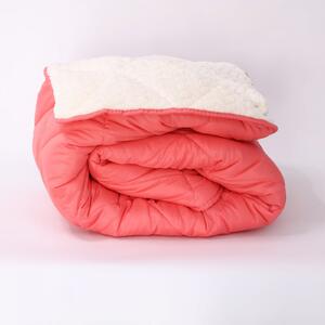 Pilota De Iarna Sherpa Coral Cu Blanita - Moale Si Confort Absolut 150X210 Cm