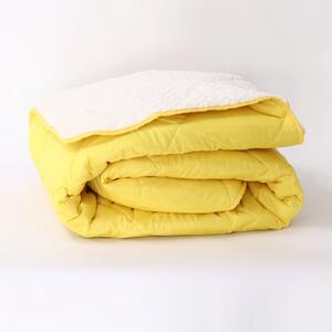 Pilota De Iarna Sherpa Yellow Cu Blanita - Moale Si Confort Absolut 150X210 Cm