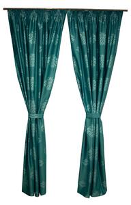 Set draperii Velaria tafta baroc turcoaz, 2 150x260 cm