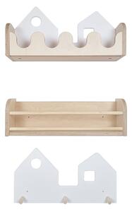 Set 2 rafturi perete + Cuier Montessori NEST SET