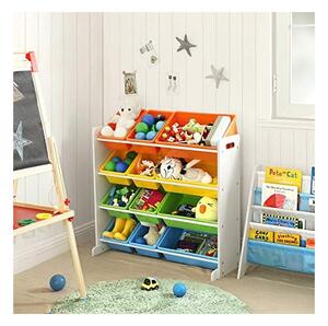 Consola de depozitare pentru copii, Songmics, 4 culori, GKR04W, 86 x 26 x 78 cm