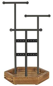 Suport bijuterii, Songmics, Maro-Negru, 20.5x18x36 cm