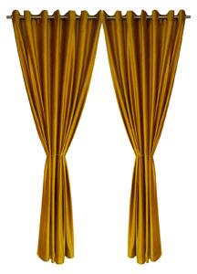 Set draperii Velaria catifea bej cu capse, 2 200x245 cm