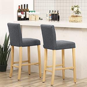 Scaun de bar, Songmics, Gri, 39x51.5x104 cm