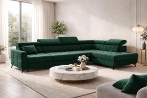 Colțar extensibil Nardo Maxi dreapta - verde catifea Bluvel 78