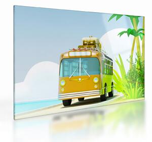 Tablou pe sticlă - Excursie tropicală (70x50 cm)