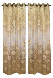 Set draperii Velaria tafta baroc crem, 2x130x250 cm