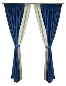 Set draperii Velaria albastru metalic, 2x200x250 cm