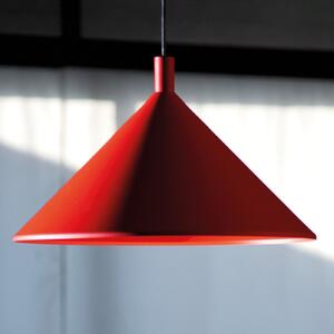 Martinelli Luce Cono lampă susp. roșu, Ø 45 cm, reglabil, Roșu, Camera de zi / sufragerie, Metal, Design