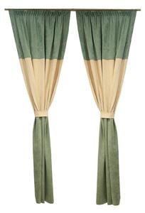 Set draperii Velaria verde oliv, 2x125x240 cm