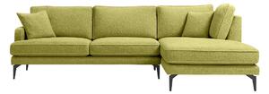 Colțar Fix AZURRO, 280x90/180x85 cm, Dreapta / Verde-Olive-Mystery