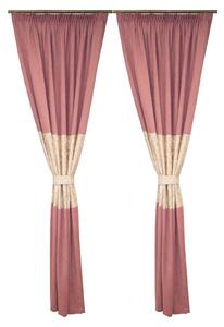 Set draperii Velaria sama roz, 2x165x265 cm