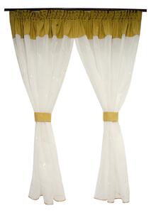 Perdea Velaria ivoire cu model brodat, 180x140 cm