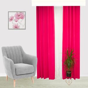 Set draperii Velaria milas roz cu rejansa, 2x150x260 cm