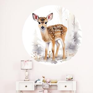 Sticker decorativ pentru copii - Caprioara atenta
